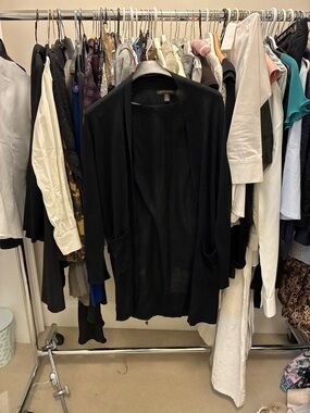Banana Republic Black Open-Front Long Cardigan 👵MT